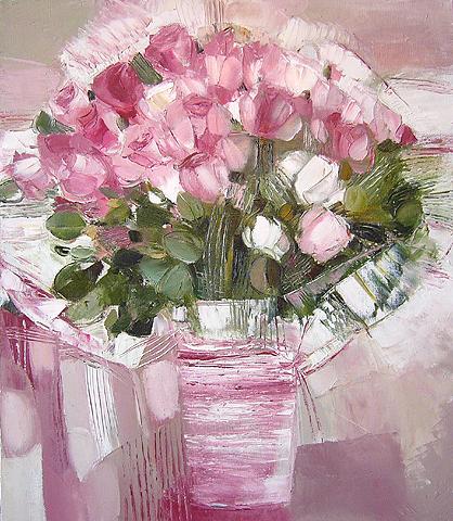 Diana Sadykova. Pink Bouquet. 2005. Canvas, oil
