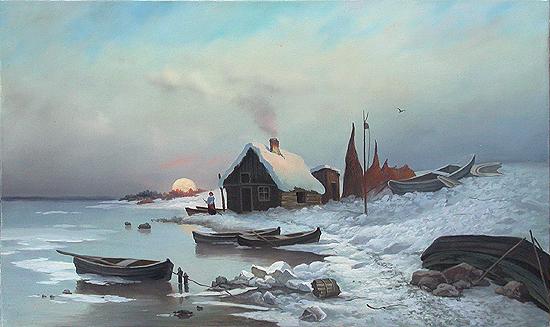 Igor Pavlov. Fisherman's Hut. 2005. Canvas, oil