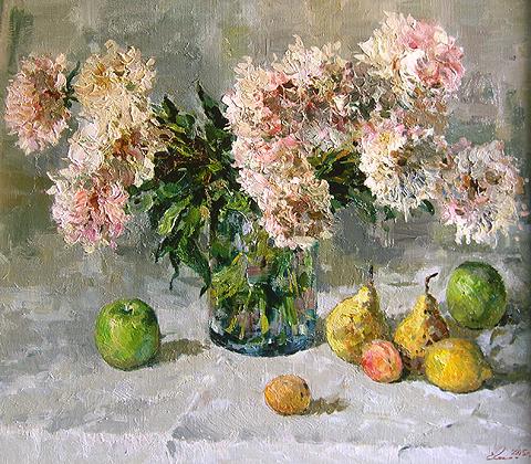 Evgeniy Malykh. Peonies. 2005. Canvas, oil