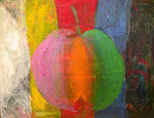 Apple figurative art - oil painting